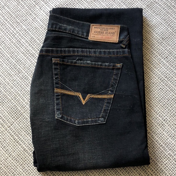 VINTAGE-Guess Jeans, Rebel ~ Low Rise Straight, size W34/L32, vintage blue. - Picture 1 of 17